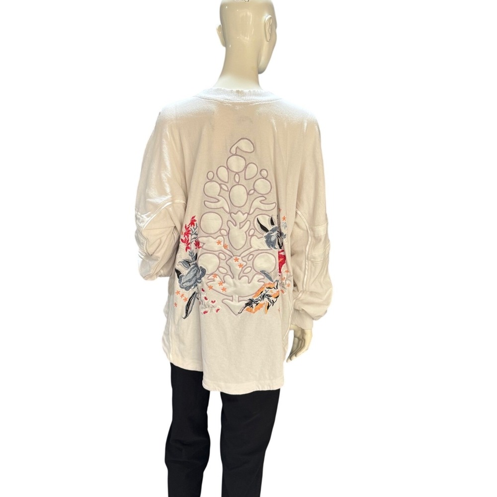 FP Movement Ivory Embroidered Oversized Tunic Sweatshirt – M‎ - Picture 3 of 7